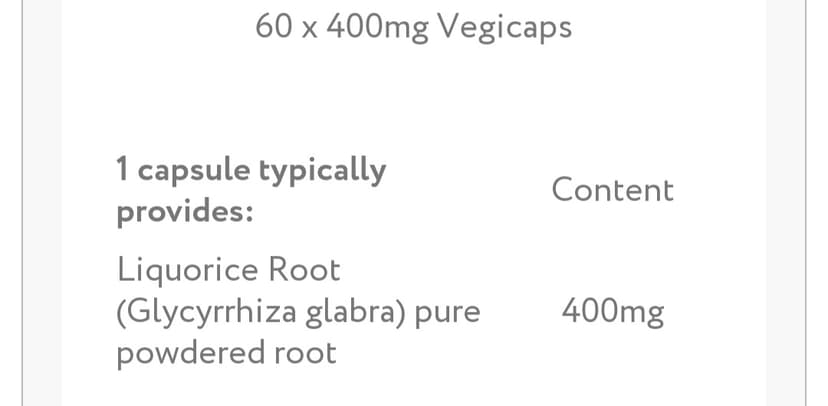 BioHealth Liquorice Root 400mg, 60's