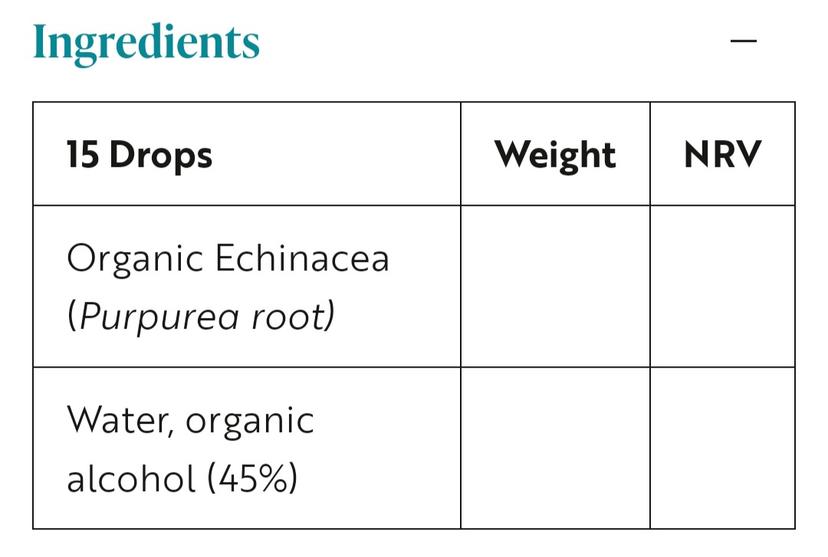 Viridian Organic Echinacea Tincture, 50ml