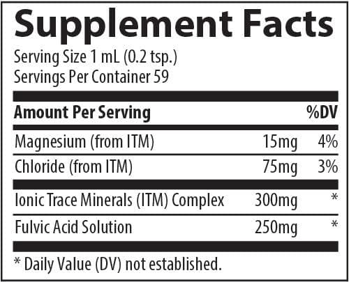 Trace Minerals Fulvic Acid 250mg, 59ml