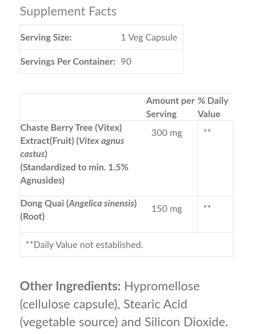 Now Chasteberry Vitex Extract 300mg, 90's