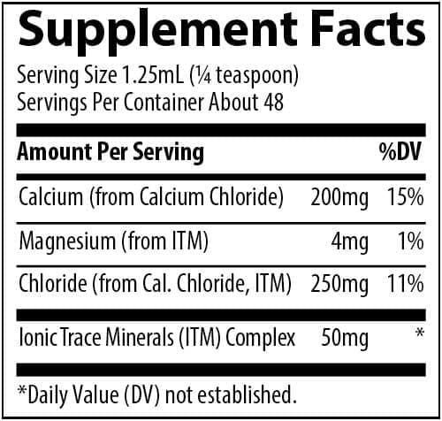 Trace Minerals Ionic Calcium 200mg, 59mg