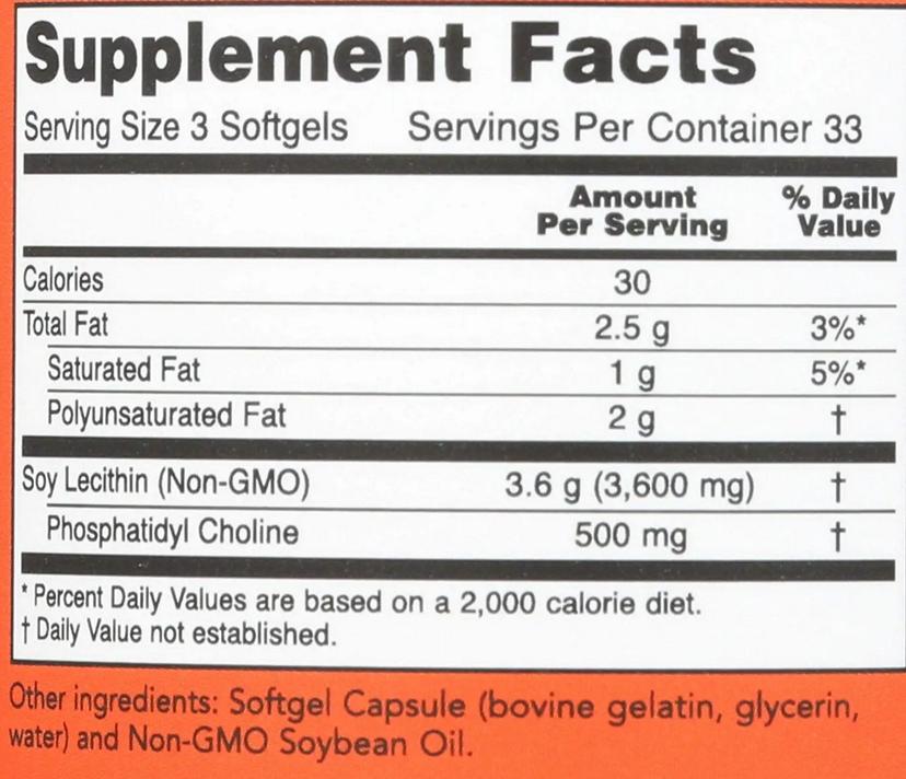 Now Lecithin 1200mg, 100's