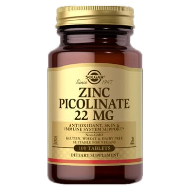 Solgar Zinc Picolinate 22mg, 100's