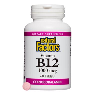 Natural Factors Vitamin B12 1,000mcg, 60's