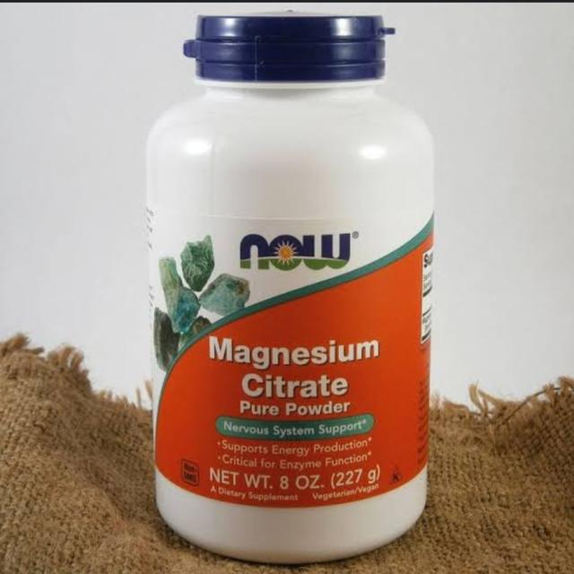 Now Magnesium Citrate Powder 450mg, 227grams