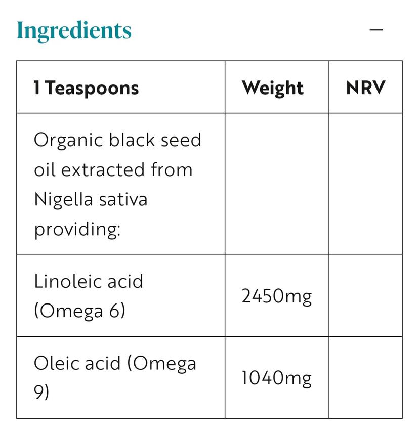 Viridian Organic Black Seed Oil Liquid, 200ml