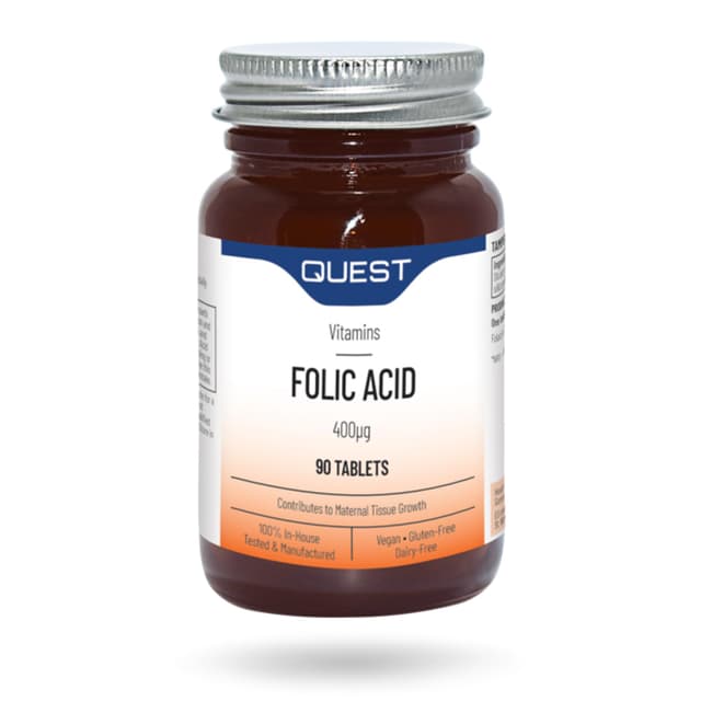 Quest Folic Acid 400mcg, 90's