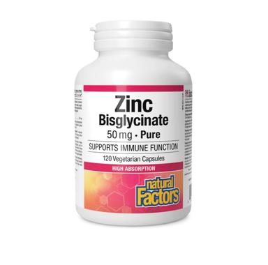 Natural Factors Zinc Bisglycinate 50mg, 120's