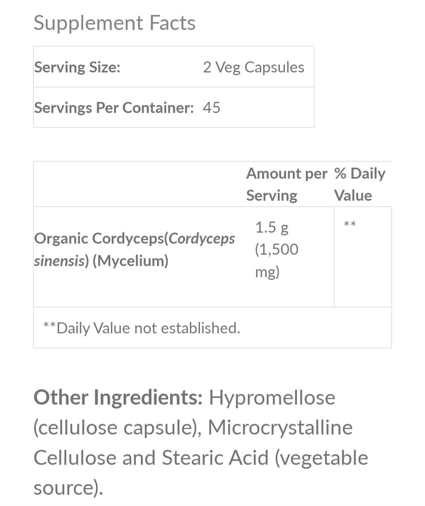 Now Cordyceps 750mg, 90's