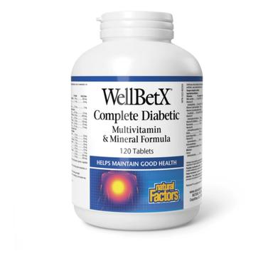 Natural Factors WellBetX Diabetic Multi, 120's