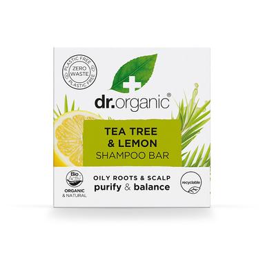 Dr. Organic Tea Tree & Lemon Shampoo Bar, 75g