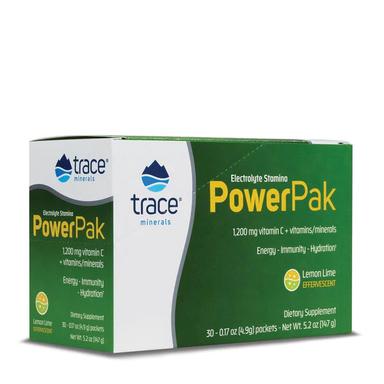 Trace Minerals Power PAK Electrolyte Sachets Lemon Lime, 30's