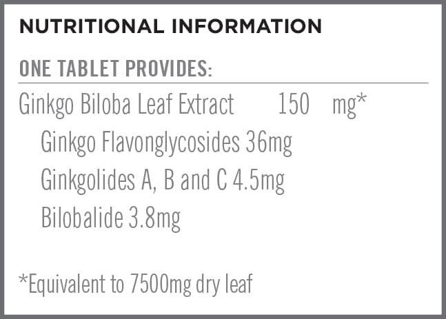 Quest Ginkgo Biloba 150mg, 30's