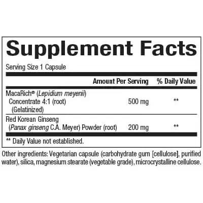 Natural Factors MacaRich 500mg, 90's