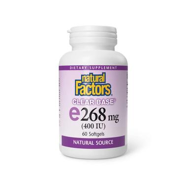 Natural Factors Clear Base Vitamin E 400IU, 90's