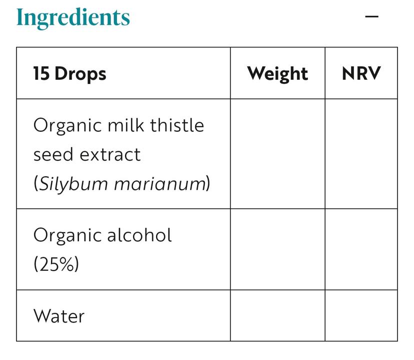 Viridian Milk Thistle Tincture, 100ml