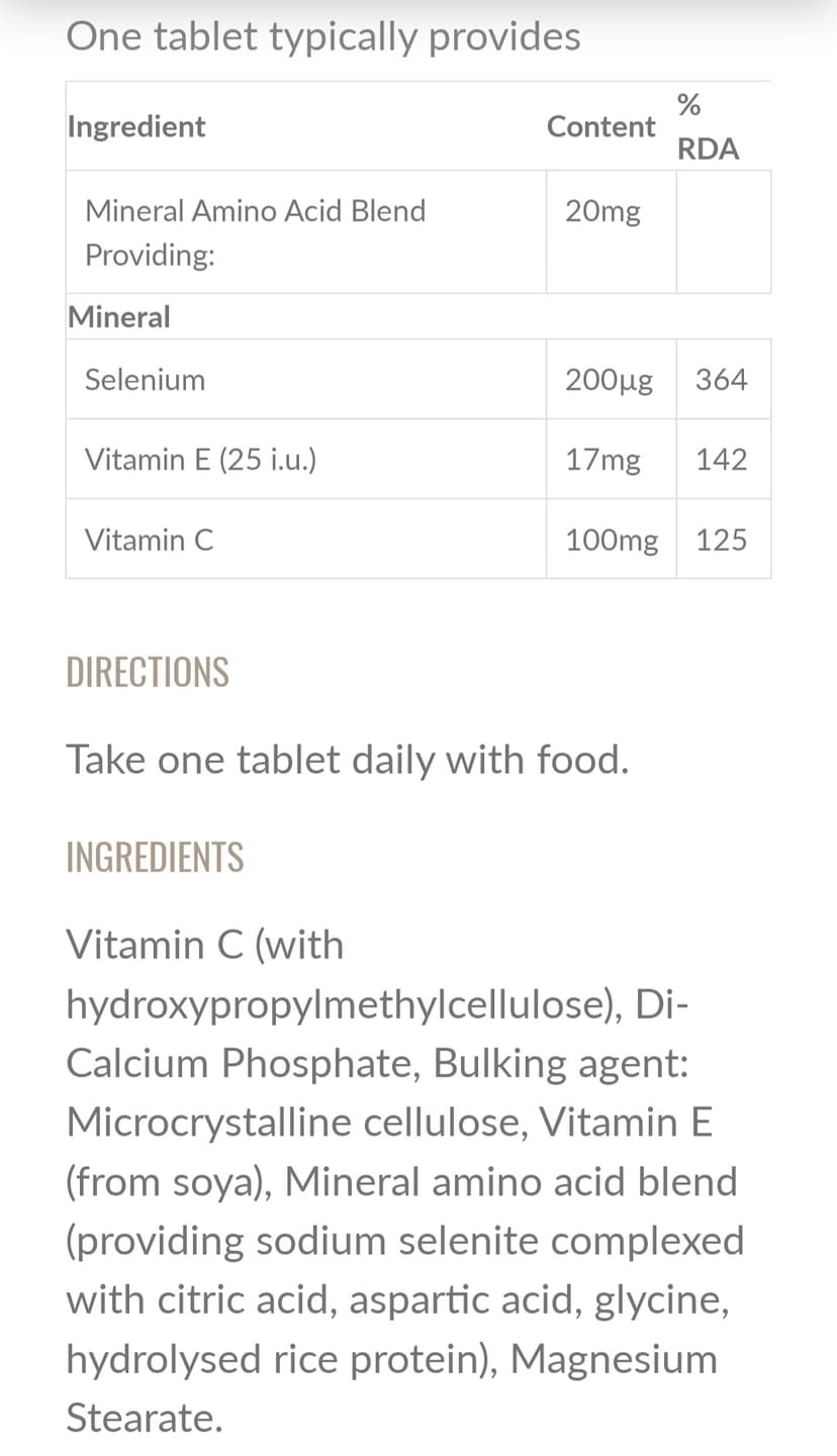 Quest Selenium Plus, with Vitamin C & E, 30's