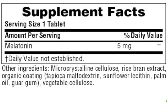 Natures Plus Melatonin 5mg, 60's