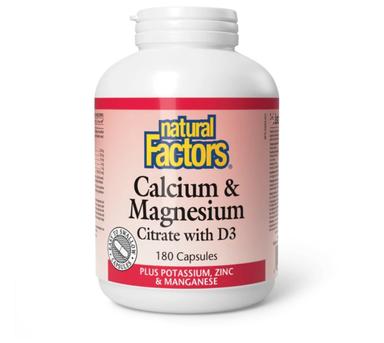Natural Factors Calcium Magnesium with Vitanin D, 180's