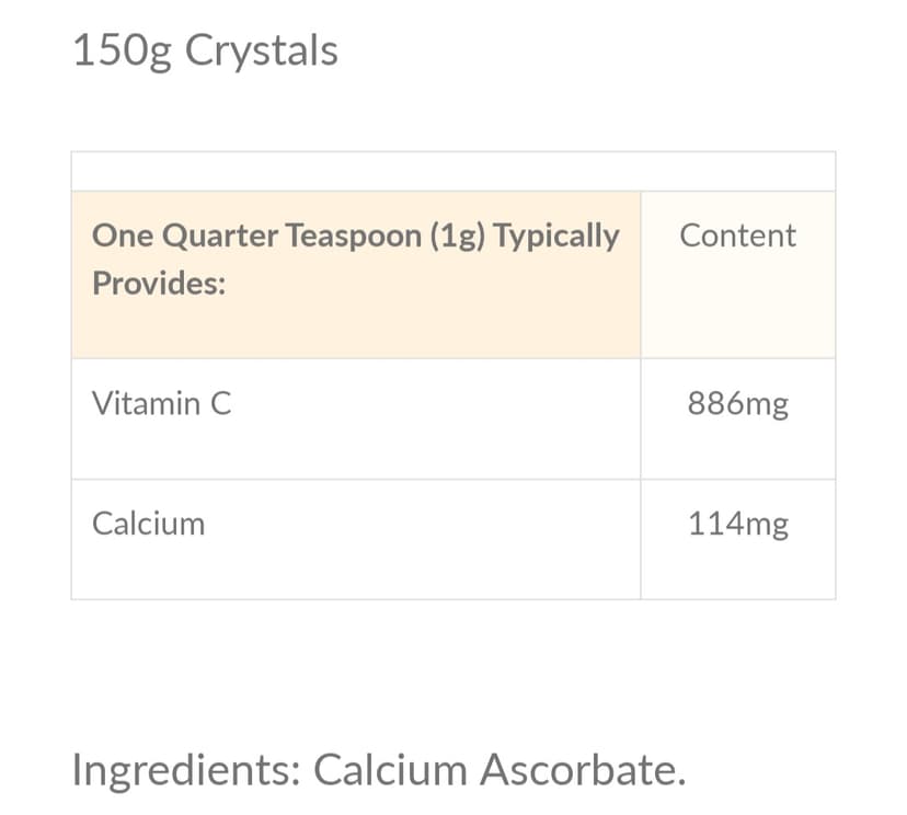 BioHealth Vitamin C Crystals, 150g